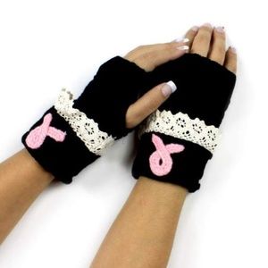 💗BREAST CANCER 💗RIBBON FINGERLESS GLOVES💗
